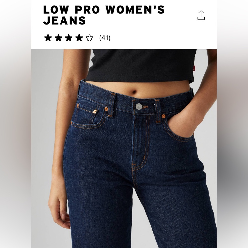 Levi’s Low Pro Women’s Jeans SIZE 28 COLOR Shaded View - Dark Wash